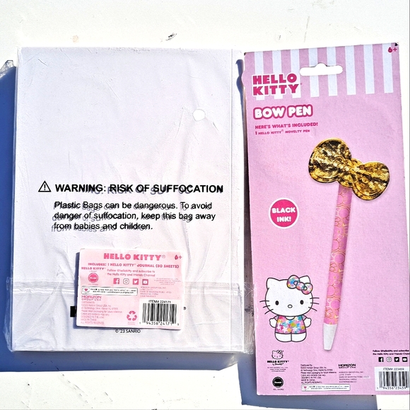 Hello Kitty 8" Bow Journal And Bow Pen - Picture 2 of 2
